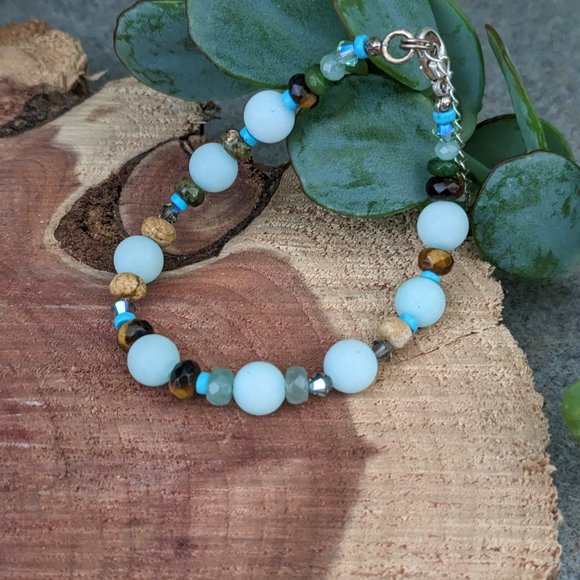 Stonewear Jewelry Designs Jewelry - SALE!  Sterling Beaded Amazonite Bracelet New